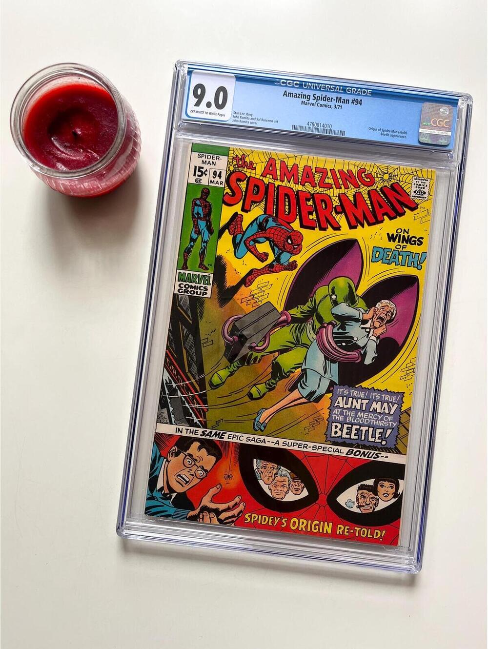 Amazing Spider-Man #94 (1971) CGC 9.0 Graded Comic | Origin Retold | Beetle